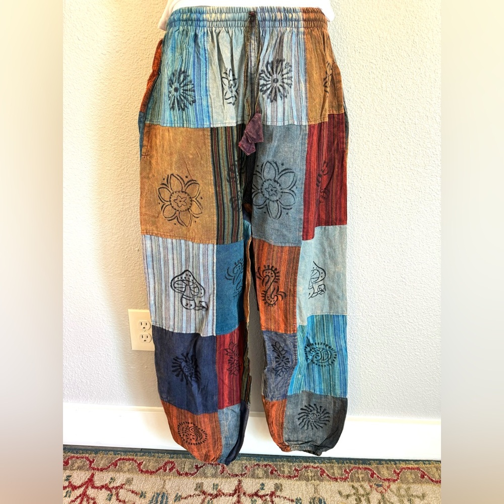 IndieGlam Cotton Patchwork Boho Pants - Picture 6 of 6